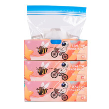 TAIYUNWEI 75 Pieces Reusable Freezer Bags, Food Storage Seal Zip Lock Sandwich Bags for Meat, Fruits, Vegetables, Grains, Sandwich, Nuts (75 Pack-Med
