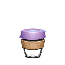 KeepCup Brew Cork - Reusable Coffee Cup Tempered Glass and Natural Cork, Extra Small 6oz/177ml - Moonlight