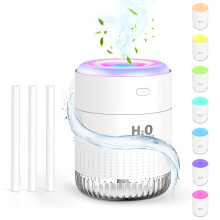SZO Upgraded 500ML Humidifier for Bedroom with Night Light, Portable Humidifiers for Home and Plants, Humidifiers for Baby, Quiet Operation, Auto-Off
