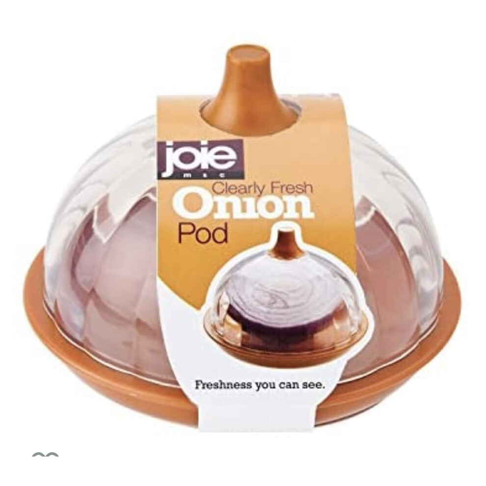 Joie Onion Saver – Onion Storage Pod With Clear Lid For Fridge, Bpa-Free & Dishwasher Safe, Keeps Onions Fresh Orange