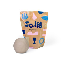 Sculpd Premium Air Dry Clay 1kg, Pottery Clay Bag for Adults, Soft Modelling Clay, Self-Hardening Clay Suitable for Arts & Craft Projects, Pottery fo
