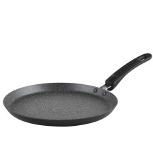 Russell Hobbs Metallic Marble Pancake Pan - 25cm Crepe Frying Pan, 9.8" Non-Stick Flat Skillet Griddle, Suitable for Induction Hobs, Soft Grip Handle