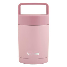 Kichna Double Walled Stainless Steel thermal Food Flask Tub | BPA Free Lid Leak & Spill Proof Jar with Handle | Keeps Cold for 6Hrs or Hot for 6Hrs -