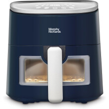 Morphy Richards 4L Digital Air fryer with Viewing Window, Family Size, Energy Saving, Touch Screen, 8 Presets, Non Stick Basket, 1300W, Midnight Blue