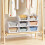 4 Pack Folding Closet Organizers Box, Stackable Plastic Basket, Drawer Shelf Container for Cupboard Kitchen Bathroom Bedroom (4L) White 5