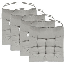 M.J COMFY-LIFE 4Pcs Seat Cushions for Dining Chairs 40x40cm Non-Slip Washable Chair Pads with Ties Soft Polyester & Pearl Cotton Filling for Kitchen,