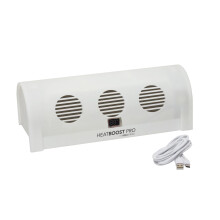 Coopers of Stortford - HeatBoost Pro Radiator Fan Heater - Energy Saving USB Rechargeable Heater with Turbo Fans for Single and Double Radiators - Lo