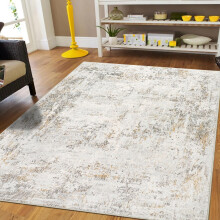 Capslpad Beige Abstract Area Rug 120x180cm Modern Short Pile Soft Faux Wool Living Room Rug Washable Indoor Rug Non Slip Minimalist Floor Mat Rugs fo