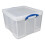 Really Useful Really Useful Box Plastic Storage 42 Litre Clear (Pack Of 2) 2