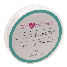 Clear Bracelet String, Elastic String for Bracelet Making - Jewellery Making Supplies - Clay Bead Stringing, Elastic Thread, Invisible Thread - 1mm 1