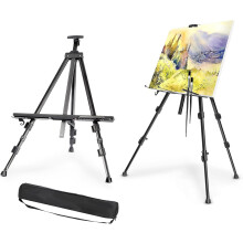 Trintion 2PCS Table Easel Box Art Supplies Easel Box Wooden Adjustable Foldable Desktop Sketch Portable Art Painting Storage Box