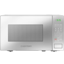 Chefman 20L 800W Microwave Oven with Mirror Finish, 6 Presets, 10 Power Levels, Digital Display, Eco Mode, Memory Function, Mute Option, Child Safety