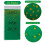 CEILIWEN 10 Pack Rectangular Plastic Tablecloths  Green  Gold Party Table C 2