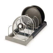 Joseph Joseph DrawerStore Expanding Cookware Organiser, Space saving storage for pan lids, baking trays - Grey, 24