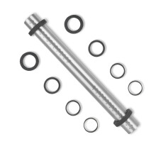 Super Kitchen Adjustable Stainless Steel Rolling Pin with Silicone Thickness Guide Rings- Non-Stick Pastry Dough Roller for Fondant, Pizza, Pasta- Ba