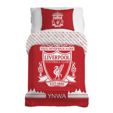 Liverpool FC Character World Official Single Duvet Cover Set, Tone Design | Red Reversible 2 Sided Football Bedding Cover Official Merchandise Includ