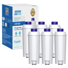 GOLDEN ICEPURE Coffee Machines Water Filter Compatible with De'Longhi DLSC002, SER3017 & 5513292811,De Longhi,ECAM, Esam, ETAM, BCO, EC-Series,6 Piec
