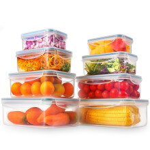YASHE Food Storage Containers - 16 Pieces (8 Containers & 8 Lids) Plastic Food Containers with Lids, Airtight Pantry & Kitchen Containers, Leak-Proof