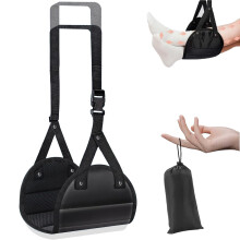 Portable Foot Hammock for Airplane Travel - Adjustable Flight Foot Rest for Adults & Kids, Lightweight Airplane Essentials, Ergonomic Support for Lon