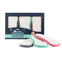 Minky Anti-Bacterial Cleaing Pad | 3 Pack | Reusable Microfibre Cloth | Minky Pad | Kitchen Cleaner | Dual Sided Sponge | Non Scratch Sponge | Cleani