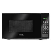 Hyundai 800W 20L Black Digital Microwave, Stainless Steel Interior, 11 Power Levels, Automatic Defrost, 6 Auto Cook Modes, Clock and Timer, Digital C
