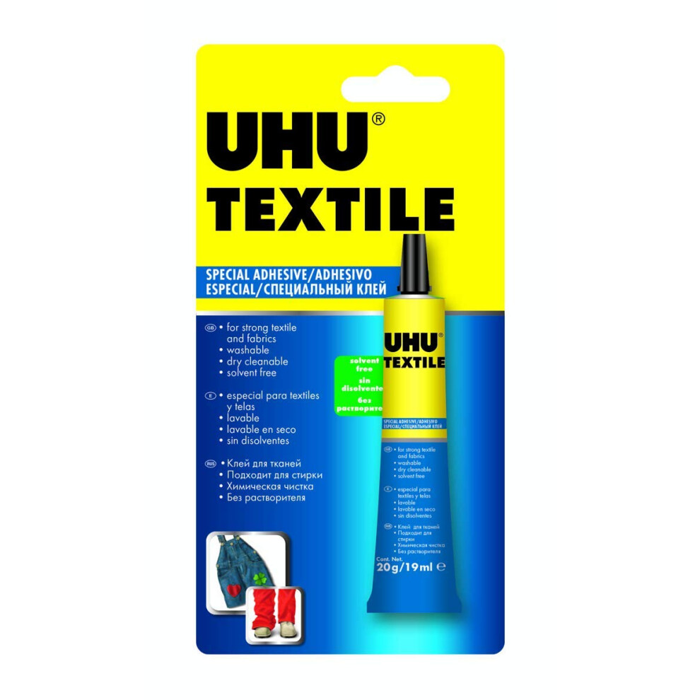 Uhu Textile Solvent Free Fabric Glue 19Ml