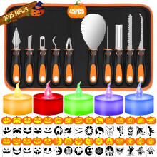 kopotma Pumpkin Carving Tools, Halloween Pumpkin Carving Kit with Stencils, Professional Pumpkin Carving Tools Set, Pumpkin Carving Kit for Kids & Ad
