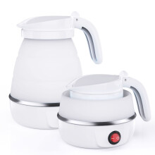 YudouTech Foldable Electric Kettle, Camping Kettle, Mini Travel Silicone Electric Water Boiler, Tea Coffee Maker, Portable Coffee Kettle with Separab