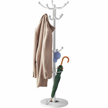 CASARIA Elegant Coat Rack Hat Stand with Marble Base Coat Stand and 14x Rotatable Coat Hangers | Sturdy & Stylish Clothes Rack for Hallways & Office