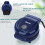 SNAILAR Mini Waffle Maker, 550W Waffle Iron, Ready Indicator Light, Non Stick Coating, Cool Touch Handle, Compact Size, Blue 6