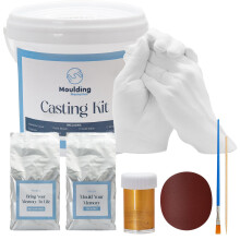 Moulding Memories 3D DIY Hand Casting Kit for Couples, Babies, Kids, or Adults with Plaster, Alginate, Paint, Brush, and Cast Accessories, Family Mem