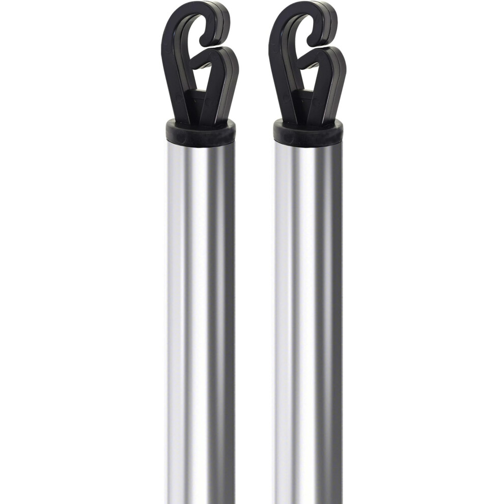 2 x 2.4 M Washing Line Pole Telescopic, Heavy Duty Stainless Steel Washing Line Prop, Clothes Props for Washing Line Outside, Home Garden Clothes Lin-image-OPC-PMGTMNM-NEW