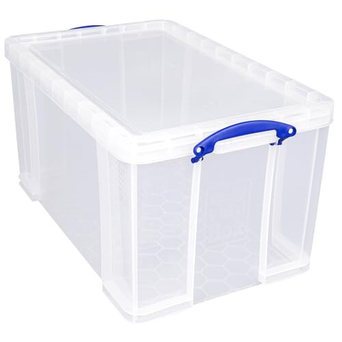 Really Useful Really Useful Box Plastic Storage 84 Litre Clear (Pack Of 2) 1