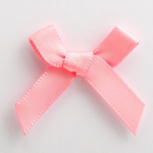 Italian Options Satin Craft Bows 100-Piece Pack, 3 cm Bow Width, Pink
