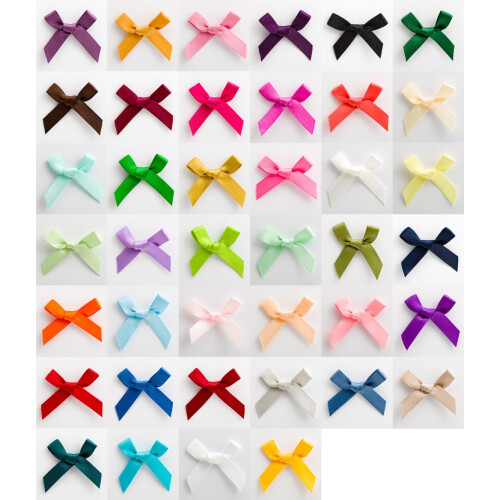 Italian Options Satin Craft Bows 100-Piece Pack, 3 cm Bow Width, Pink 2