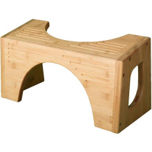 Squatty Potty The Original Toilet Stool - Bamboo Flip, 7" & 9" Height, Brown