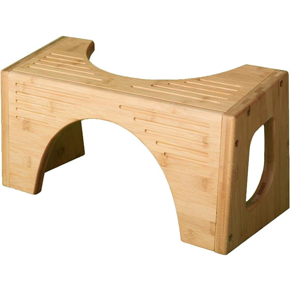 The Original Toilet Stool - Bamboo Flip, 7" & 9" Height, Brown Squatty Potty