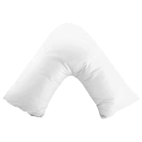 SYSN V Shaped Luxury Support Pillow Orthopaedic Maternity Extra Filled For Neck And Back Support (White)