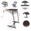 FoldWise Folding Laptop Table for Sofa - Sturdy Portable Desk, Height & Angle Adjustable Overbed Table for Dinner, Work & Study; All-In-One: Footrest 2
