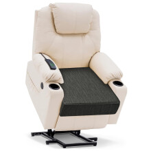baibu Large Dual-Layer Memory Foam Chair Seat Cushion for Recliner, Couch, Armchair with Textured Washable Cover, Non-Slip Base for Tailbone Pain & P