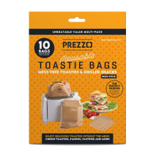 Prezzo Reusable Toastie Bags 100+ Use (10 Pack) | Non-Stick, Heat-Resistant & Easy to Clean | Perfect for Toasties, Paninis, Grilled Cheese & Snacks