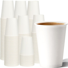 Buy & Delight 100 Pack Paper Cups 8 oz, Heavy Duty Disposable Coffee Cups, Paper Coffee Cups Hot/Cold Beverage Drinking Cup for Water Juice or Tea, O