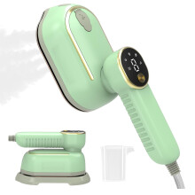 Travel Steamer for Clothes, 1200W Travel Iron, 10-Second Rapid Heat-Up Clothes Steamer with LCD, 180 Rotating Handle & Ceramic Soleplate for Travel,