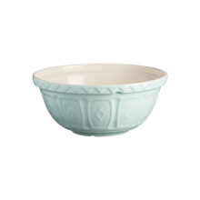 Mason Cash Colour Mix Powder Blue Mixing Bowl | 2 Litre Capacity | 24cm Earthenware Bowl with Classic Pattern Design | Lightweight & Dishwasher Safe
