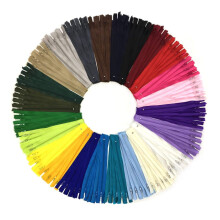 DOITEM 120pcs 20cm/8 Inch Multicolor Nylon Coil Zippers for Sewing and Crafts 24 Colors