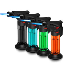 WANBRO 4 Pack of Torch Lighter, Powerful Windproof Jet Flame, Butane Gas Refill, with Safety Lock, Mini Torch Lighters for Candle, Firework (Gas not