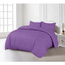 Crescent Textile 200TC Duvet Cover Bedding Set Single, Double, King, Super King Size 100% Egyption Cotton Hotel Quality Duvet Set with Easy Closure (
