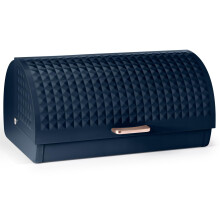 EHC Bread Bins for Kitchen, Bread Box with lid, Kitchen Storage Bin, Bread Container, Navy Blue, VENTILATED Back to keep Contents Fresher for longer