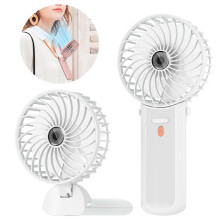 Lepwings Portable Mini Handheld Fan - Rechargeable Neck Hanging Fans with 16-Hour Cooling, Personal Handy Fan 4-Speeds Foldable Pocket Fan for Summer