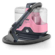 Swan SC18411QOC TV's Queen of Clean Spot Cleaner with Auto-Stopping Function, Flexible Hose, and Interchangeable Heads, 600W, Pink